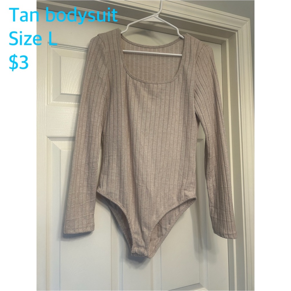Tan Ribbed Bodysuit